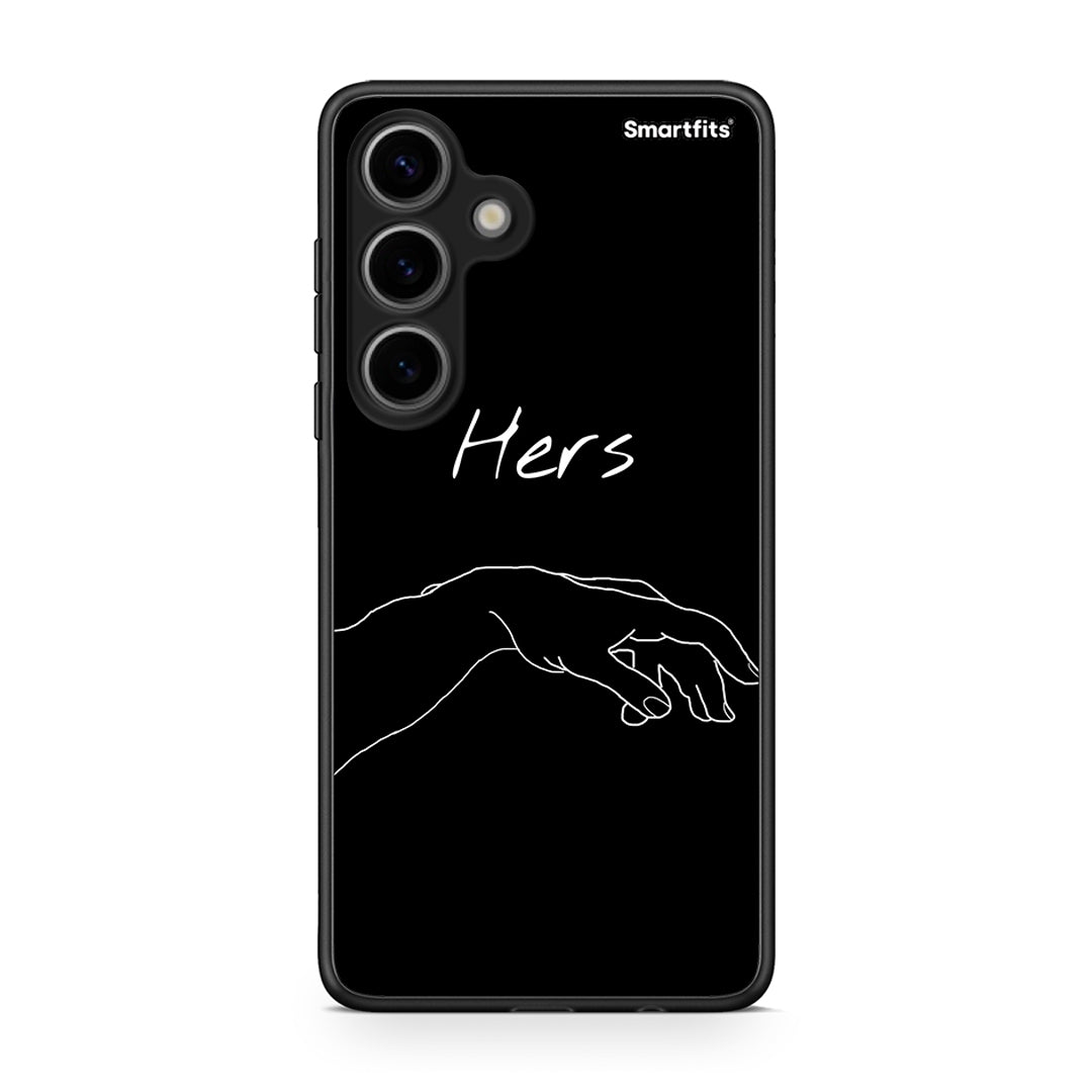 Samsung Galaxy S24 Aeshetic Love 1 Θήκη Αγίου Βαλεντίνου από τη Smartfits με σχέδιο στο πίσω μέρος και μαύρο περίβλημα | Smartphone case with colorful back and black bezels by Smartfits
