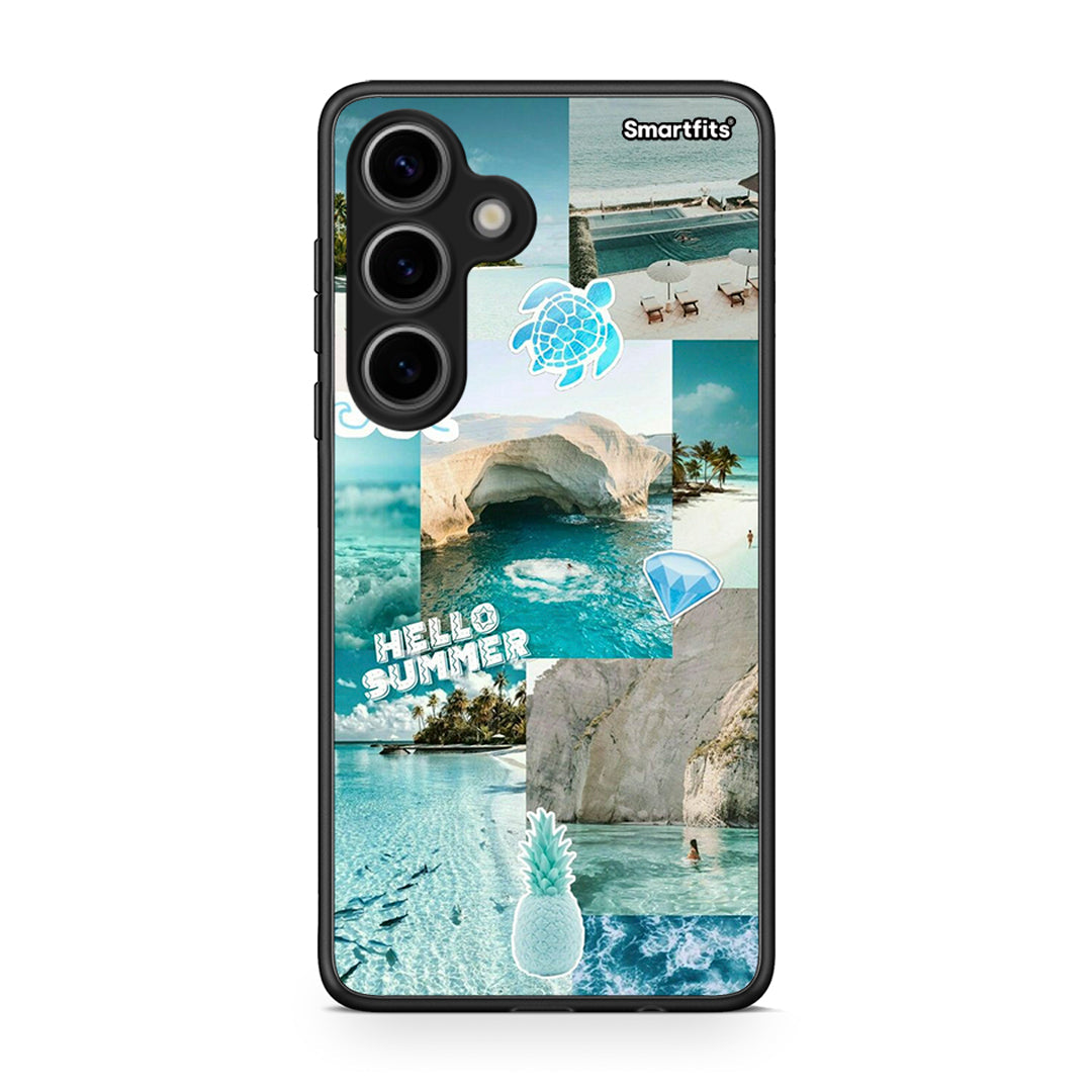 Samsung Galaxy S24 Aesthetic Summer Θήκη από τη Smartfits με σχέδιο στο πίσω μέρος και μαύρο περίβλημα | Smartphone case with colorful back and black bezels by Smartfits