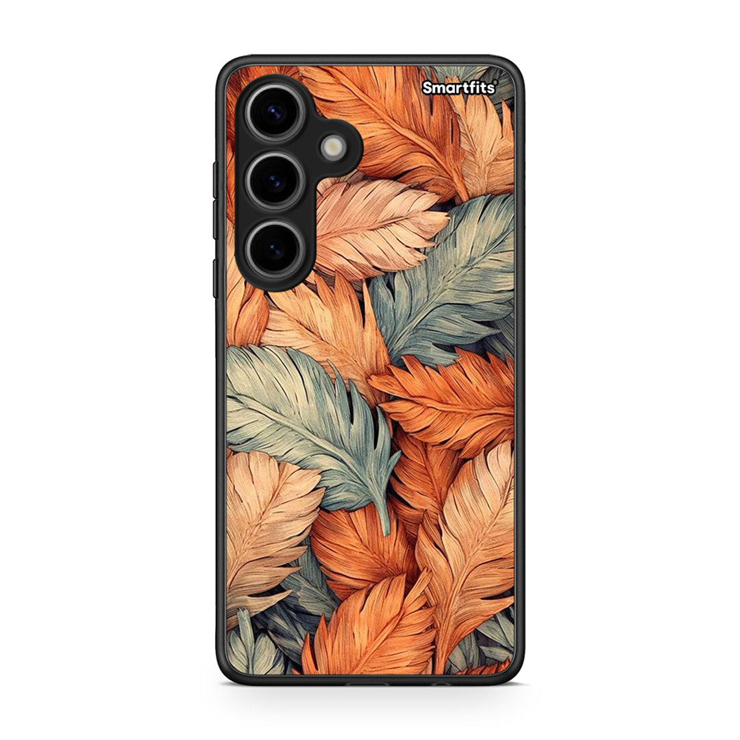 Samsung Galaxy S24 Autumn Leaves Θήκη από τη Smartfits με σχέδιο στο πίσω μέρος και μαύρο περίβλημα | Smartphone case with colorful back and black bezels by Smartfits