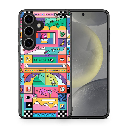 Θήκη Samsung Galaxy S24 Bubbles Soap από τη Smartfits με σχέδιο στο πίσω μέρος και μαύρο περίβλημα | Samsung Galaxy S24 Bubbles Soap case with colorful back and black bezels