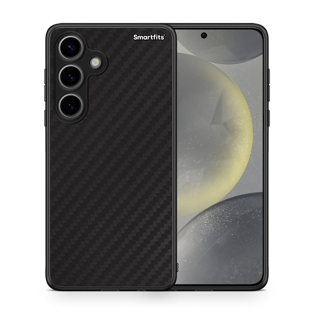 Θήκη Samsung Galaxy S24 Carbon Black από τη Smartfits με σχέδιο στο πίσω μέρος και μαύρο περίβλημα | Samsung Galaxy S24 Carbon Black case with colorful back and black bezels