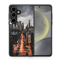 Thumbnail for Θήκη Samsung Galaxy S24 City Lights από τη Smartfits με σχέδιο στο πίσω μέρος και μαύρο περίβλημα | Samsung Galaxy S24 City Lights case with colorful back and black bezels