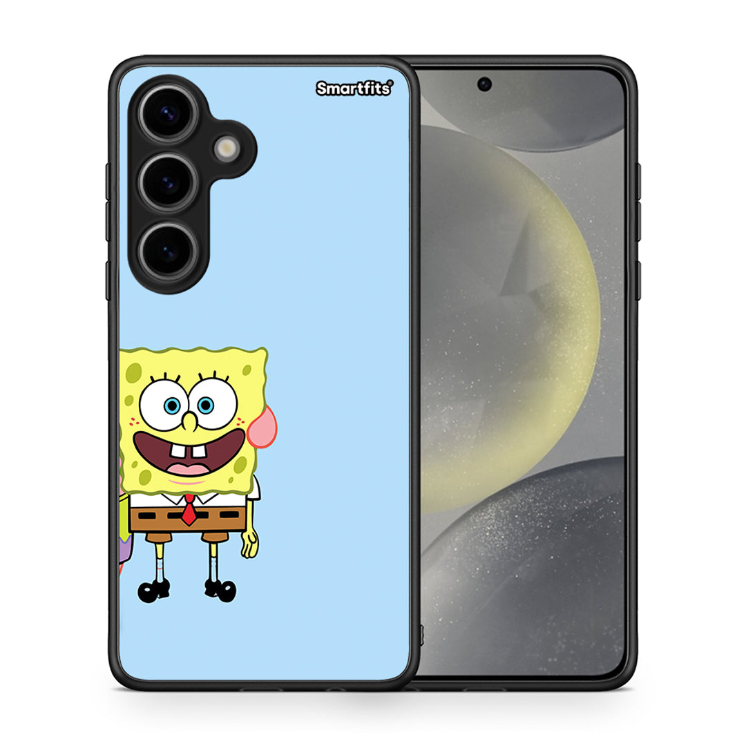 Θήκη Samsung Galaxy S24 Friends Bob από τη Smartfits με σχέδιο στο πίσω μέρος και μαύρο περίβλημα | Samsung Galaxy S24 Friends Bob case with colorful back and black bezels