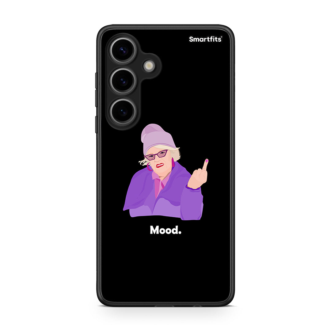 Samsung Galaxy S24 Grandma Mood Black θήκη από τη Smartfits με σχέδιο στο πίσω μέρος και μαύρο περίβλημα | Smartphone case with colorful back and black bezels by Smartfits