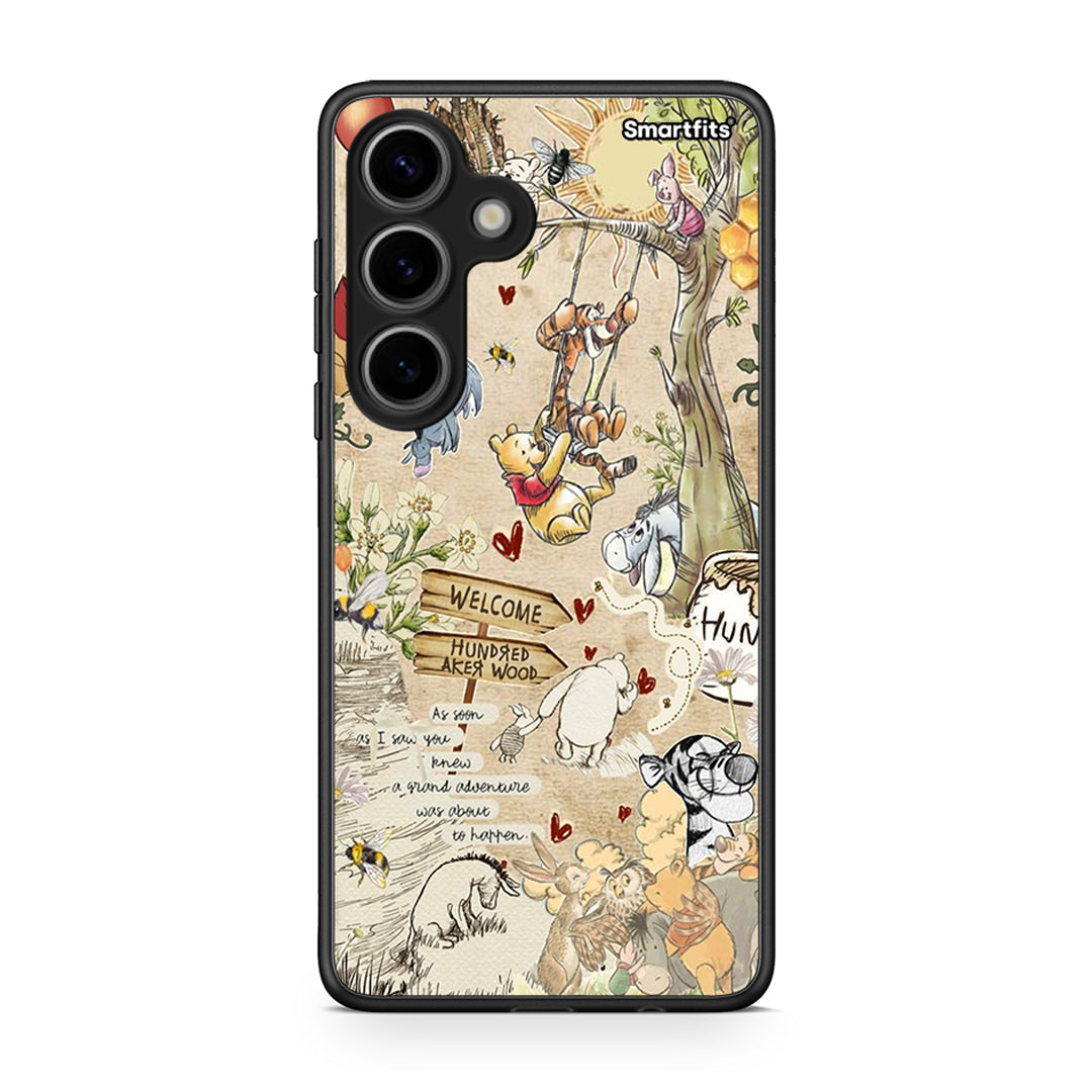 Samsung Galaxy S24 Happy Friends θήκη από τη Smartfits με σχέδιο στο πίσω μέρος και μαύρο περίβλημα | Smartphone case with colorful back and black bezels by Smartfits