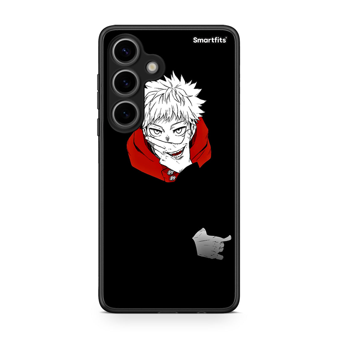 Samsung Galaxy S24 Itadori Anime θήκη από τη Smartfits με σχέδιο στο πίσω μέρος και μαύρο περίβλημα | Smartphone case with colorful back and black bezels by Smartfits