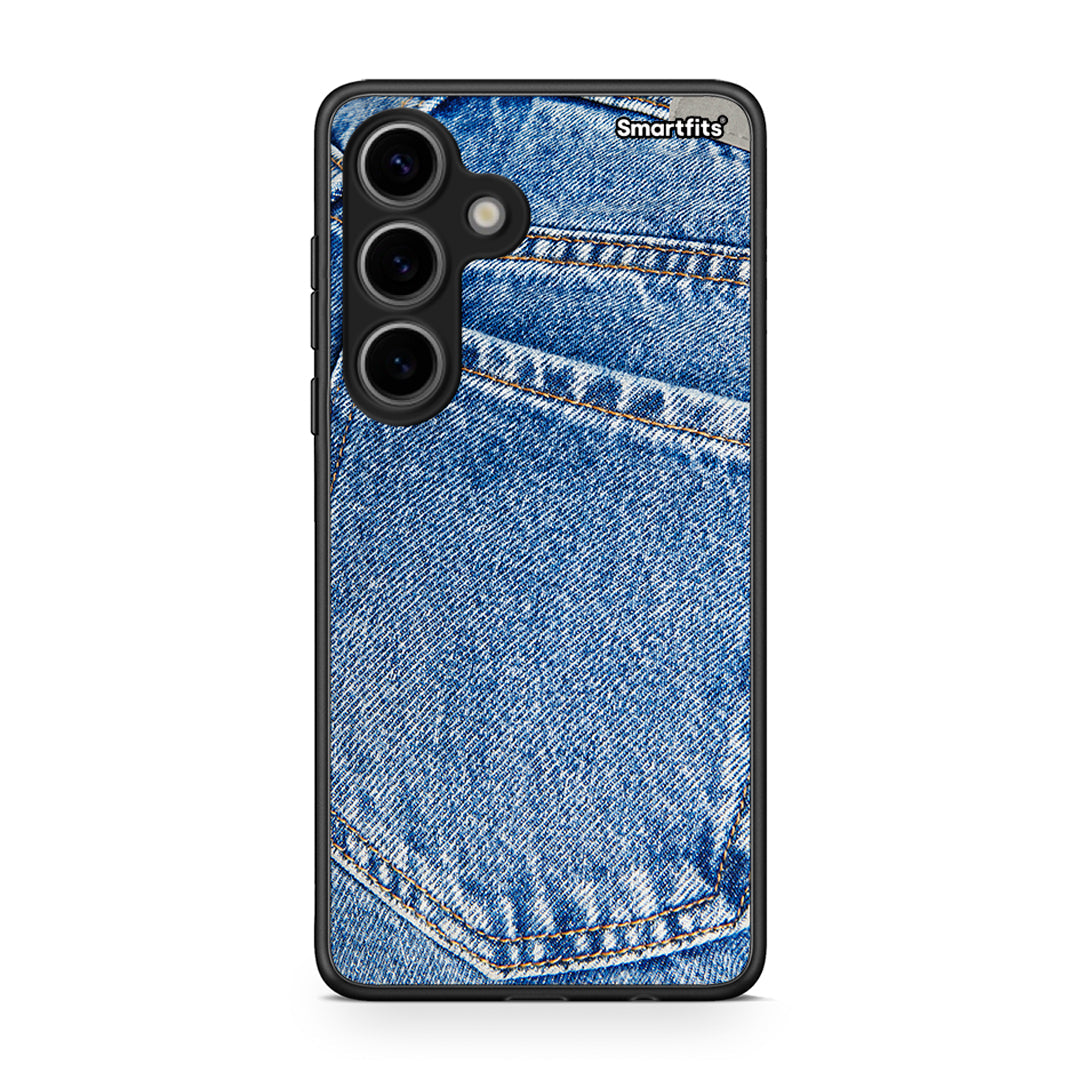 Samsung Galaxy S24 Jeans Pocket θήκη από τη Smartfits με σχέδιο στο πίσω μέρος και μαύρο περίβλημα | Smartphone case with colorful back and black bezels by Smartfits