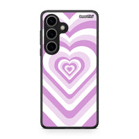 Thumbnail for Samsung Galaxy S24 Lilac Hearts θήκη από τη Smartfits με σχέδιο στο πίσω μέρος και μαύρο περίβλημα | Smartphone case with colorful back and black bezels by Smartfits