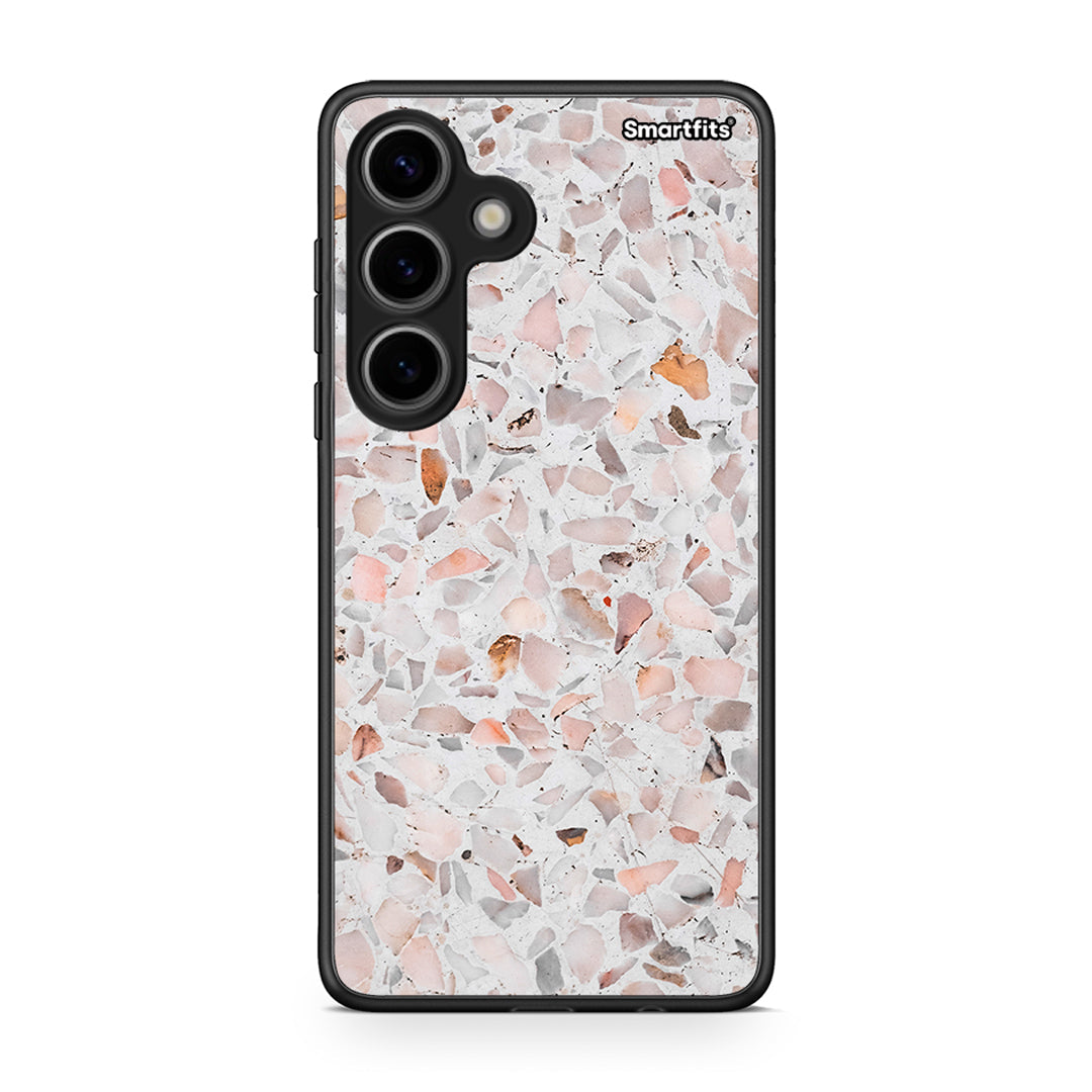 Samsung Galaxy S24 Marble Terrazzo θήκη από τη Smartfits με σχέδιο στο πίσω μέρος και μαύρο περίβλημα | Smartphone case with colorful back and black bezels by Smartfits