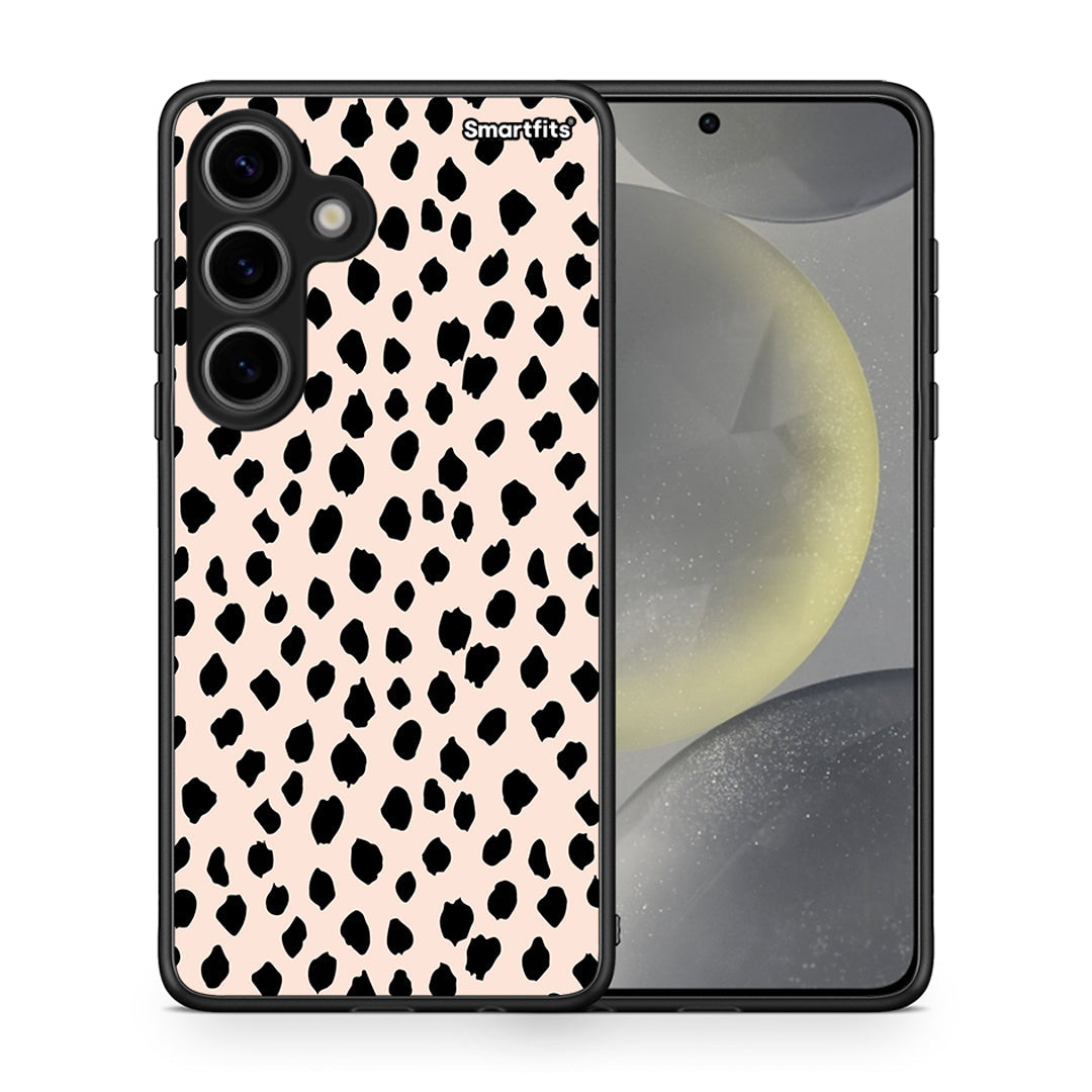 Θήκη Samsung Galaxy S24 New Polka Dots από τη Smartfits με σχέδιο στο πίσω μέρος και μαύρο περίβλημα | Samsung Galaxy S24 New Polka Dots case with colorful back and black bezels