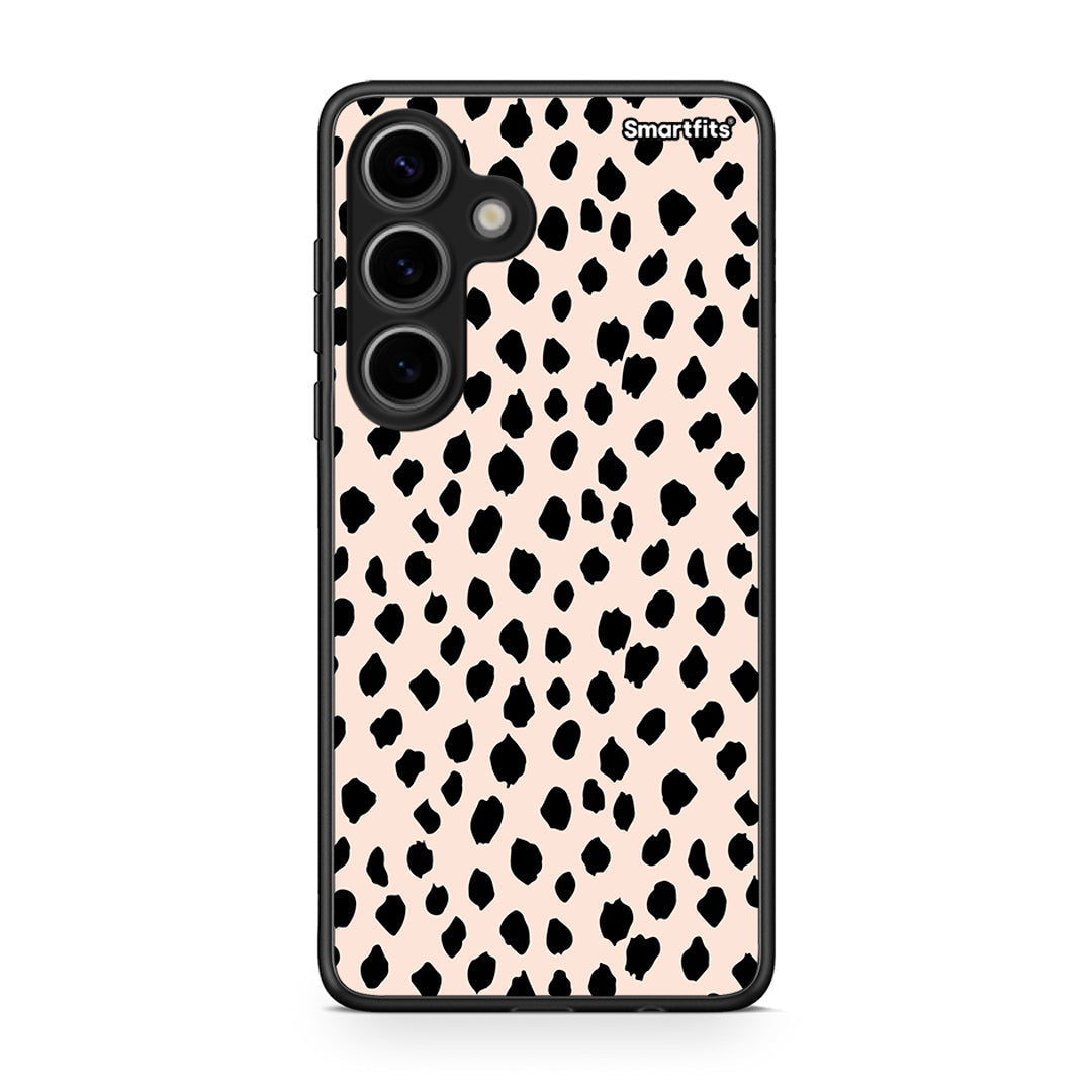 Samsung Galaxy S24 New Polka Dots θήκη από τη Smartfits με σχέδιο στο πίσω μέρος και μαύρο περίβλημα | Smartphone case with colorful back and black bezels by Smartfits