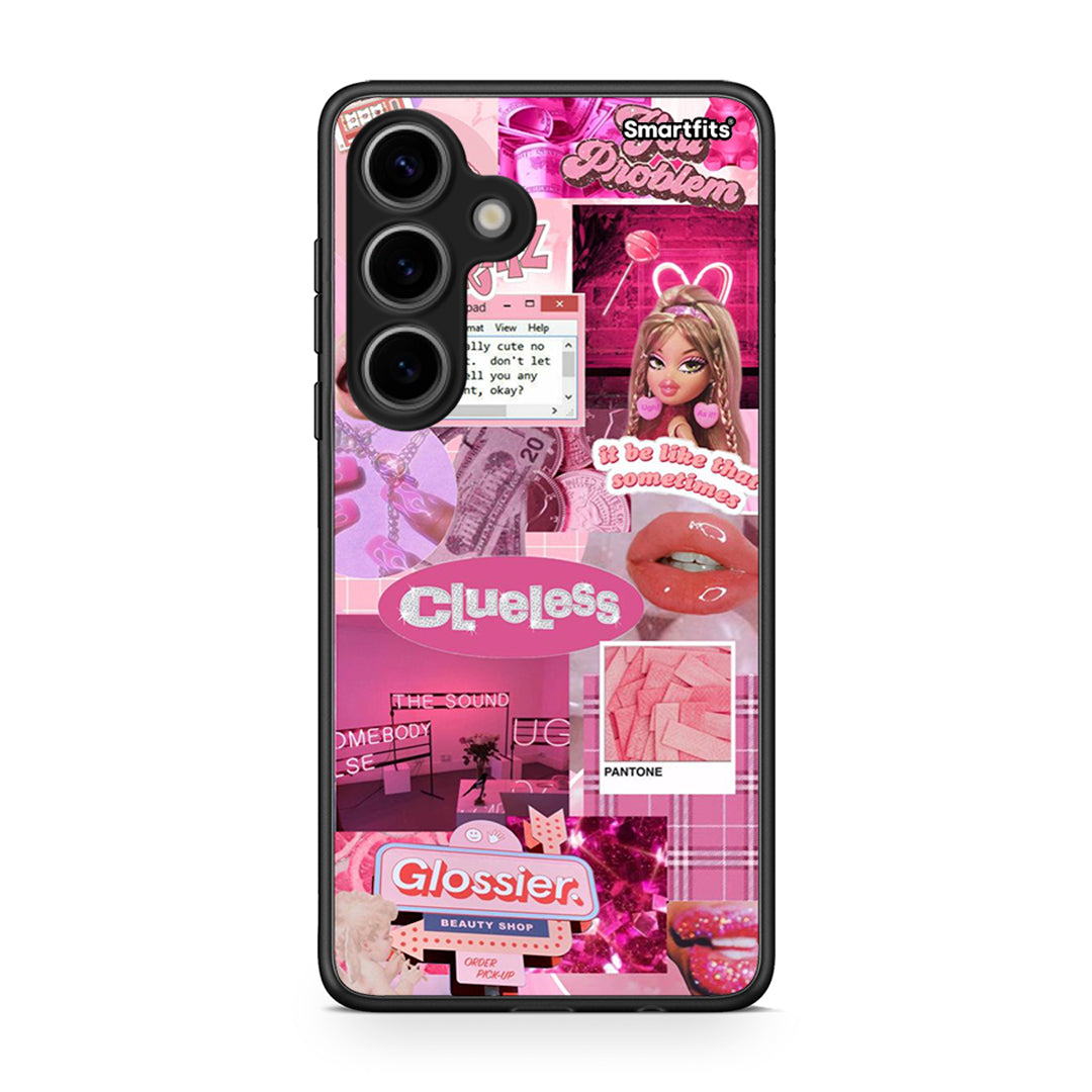 Samsung Galaxy S24 Pink Love Θήκη Αγίου Βαλεντίνου από τη Smartfits με σχέδιο στο πίσω μέρος και μαύρο περίβλημα | Smartphone case with colorful back and black bezels by Smartfits