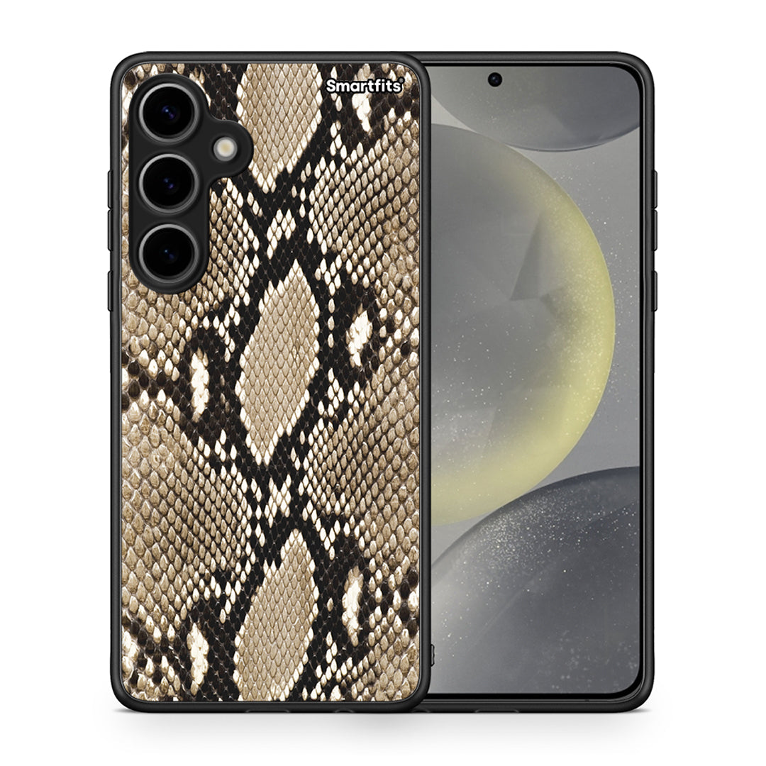 Θήκη Samsung Galaxy S24 Plus Fashion Snake Animal από τη Smartfits με σχέδιο στο πίσω μέρος και μαύρο περίβλημα | Samsung Galaxy S24 Plus Fashion Snake Animal case with colorful back and black bezels