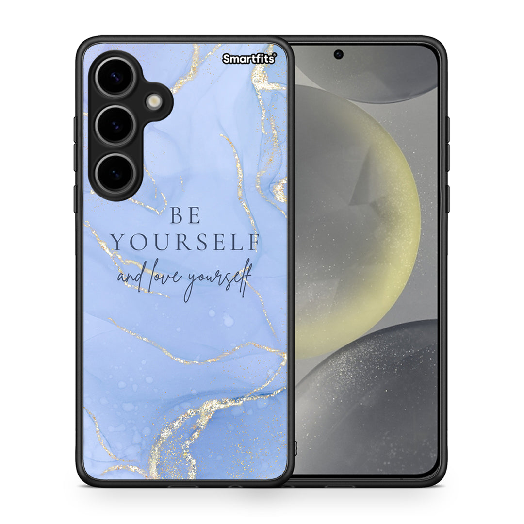 Θήκη Samsung Galaxy S24 Plus Be Yourself από τη Smartfits με σχέδιο στο πίσω μέρος και μαύρο περίβλημα | Samsung Galaxy S24 Plus Be Yourself case with colorful back and black bezels