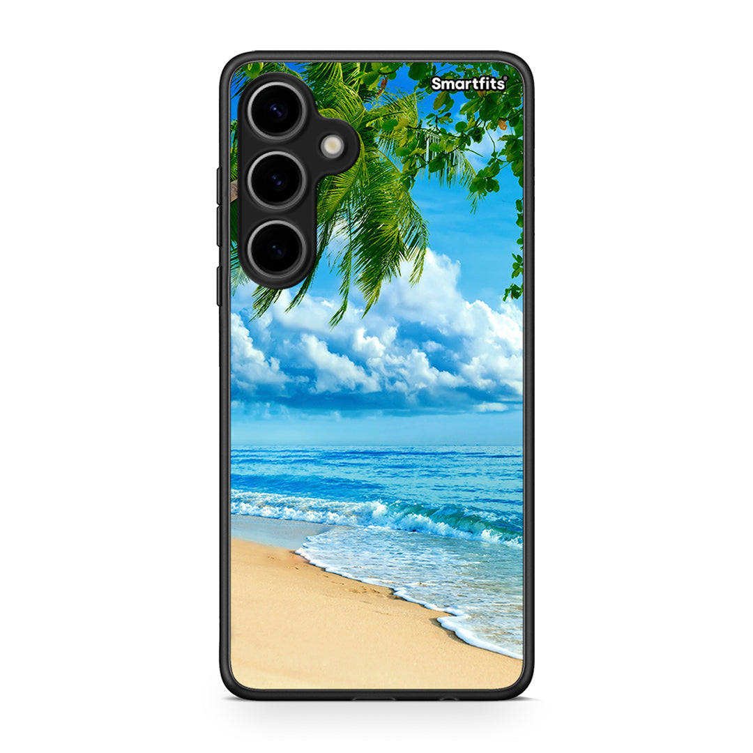 Samsung Galaxy S24 Plus Beautiful Beach θήκη από τη Smartfits με σχέδιο στο πίσω μέρος και μαύρο περίβλημα | Smartphone case with colorful back and black bezels by Smartfits