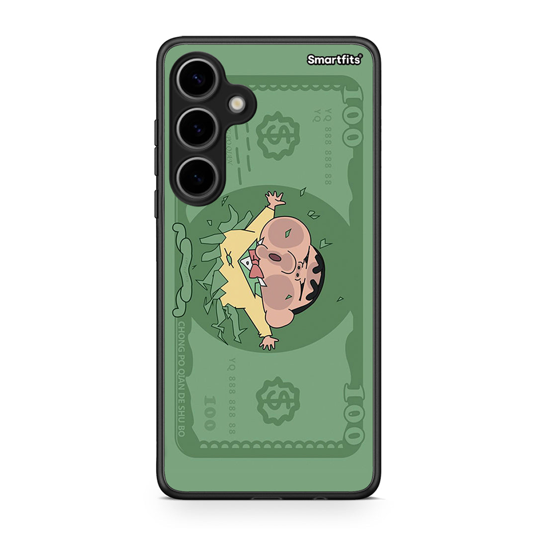 Samsung Galaxy S24 Plus Big Money Θήκη Αγίου Βαλεντίνου από τη Smartfits με σχέδιο στο πίσω μέρος και μαύρο περίβλημα | Smartphone case with colorful back and black bezels by Smartfits