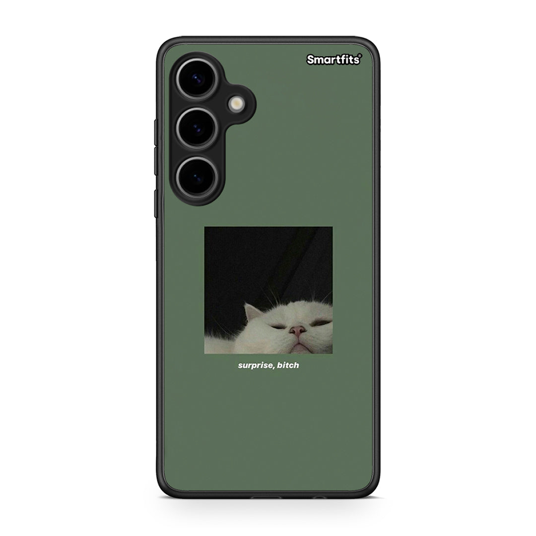 Samsung Galaxy S24 Plus Bitch Surprise θήκη από τη Smartfits με σχέδιο στο πίσω μέρος και μαύρο περίβλημα | Smartphone case with colorful back and black bezels by Smartfits