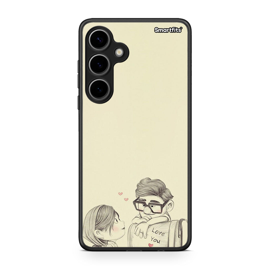 Samsung Galaxy S24 Plus Carl And Ellie θήκη από τη Smartfits με σχέδιο στο πίσω μέρος και μαύρο περίβλημα | Smartphone case with colorful back and black bezels by Smartfits