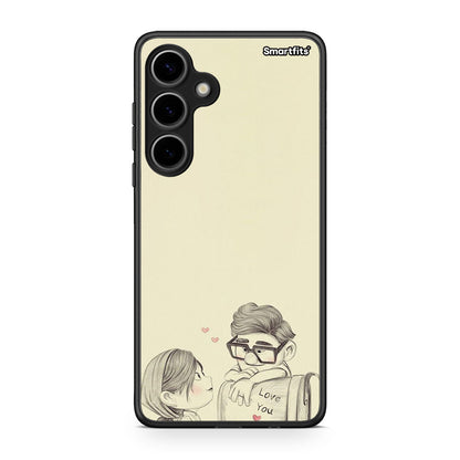 Samsung Galaxy S24 Plus Carl And Ellie θήκη από τη Smartfits με σχέδιο στο πίσω μέρος και μαύρο περίβλημα | Smartphone case with colorful back and black bezels by Smartfits