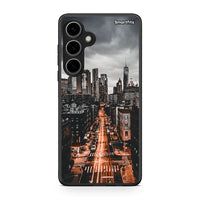 Thumbnail for Samsung Galaxy S24 Plus City Lights θήκη από τη Smartfits με σχέδιο στο πίσω μέρος και μαύρο περίβλημα | Smartphone case with colorful back and black bezels by Smartfits