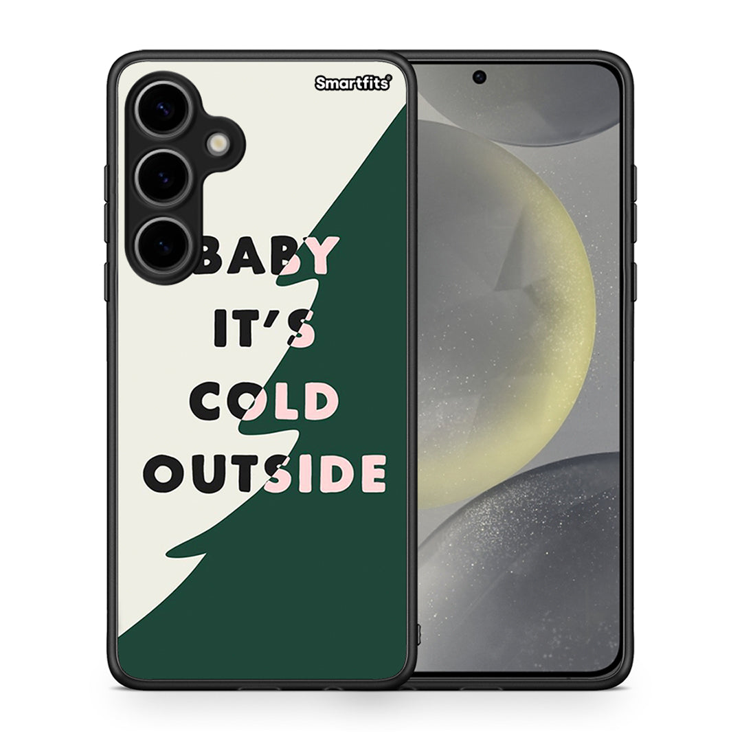 Θήκη Samsung Galaxy S24 Plus Cold Outside από τη Smartfits με σχέδιο στο πίσω μέρος και μαύρο περίβλημα | Samsung Galaxy S24 Plus Cold Outside case with colorful back and black bezels