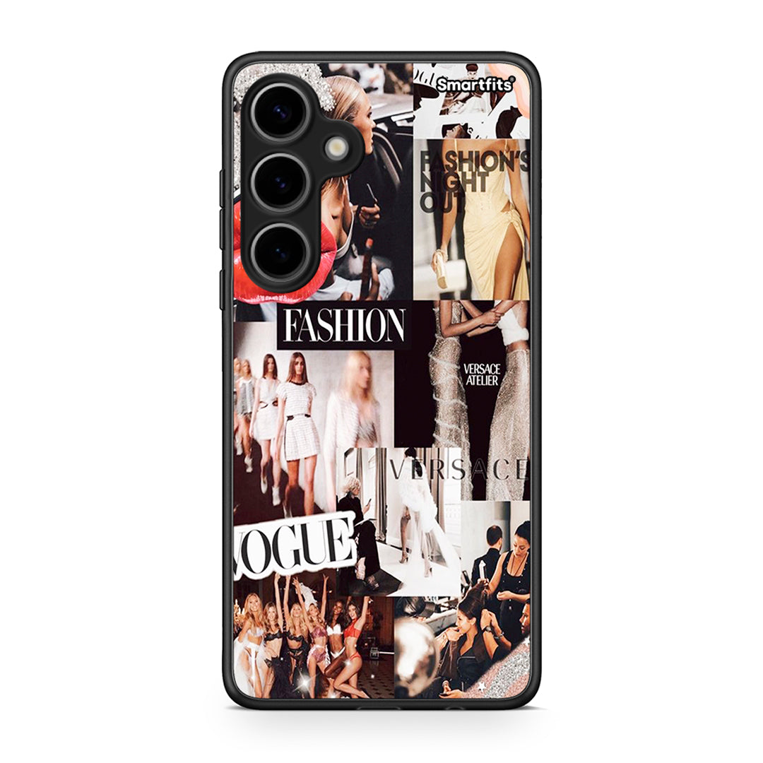 Samsung Galaxy S24 Plus Collage Fashion Θήκη Αγίου Βαλεντίνου από τη Smartfits με σχέδιο στο πίσω μέρος και μαύρο περίβλημα | Smartphone case with colorful back and black bezels by Smartfits