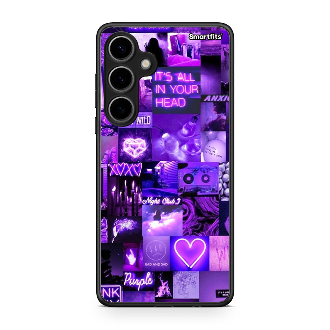 Samsung Galaxy S24 Plus Collage Stay Wild Θήκη Αγίου Βαλεντίνου από τη Smartfits με σχέδιο στο πίσω μέρος και μαύρο περίβλημα | Smartphone case with colorful back and black bezels by Smartfits