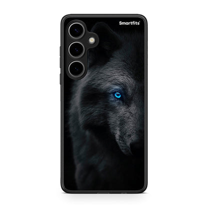 Samsung Galaxy S24 Plus Dark Wolf θήκη από τη Smartfits με σχέδιο στο πίσω μέρος και μαύρο περίβλημα | Smartphone case with colorful back and black bezels by Smartfits