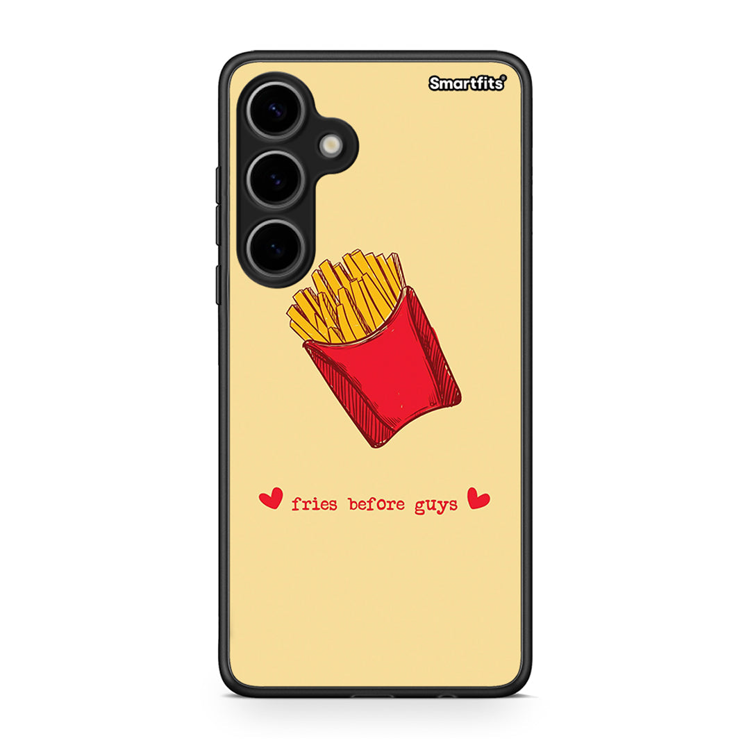 Samsung Galaxy S24 Plus Fries Before Guys Θήκη Αγίου Βαλεντίνου από τη Smartfits με σχέδιο στο πίσω μέρος και μαύρο περίβλημα | Smartphone case with colorful back and black bezels by Smartfits
