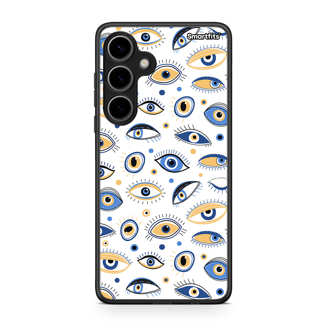 Samsung Galaxy S24 Plus Ftou Ftou θήκη από τη Smartfits με σχέδιο στο πίσω μέρος και μαύρο περίβλημα | Smartphone case with colorful back and black bezels by Smartfits