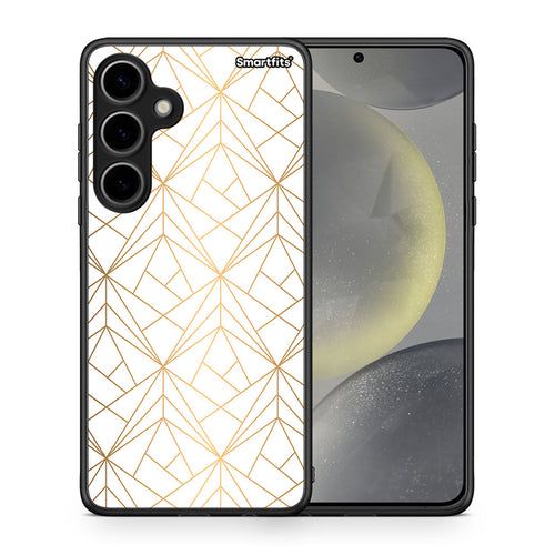 Θήκη Samsung Galaxy S24 Plus Luxury White Geometric από τη Smartfits με σχέδιο στο πίσω μέρος και μαύρο περίβλημα | Samsung Galaxy S24 Plus Luxury White Geometric case with colorful back and black bezels