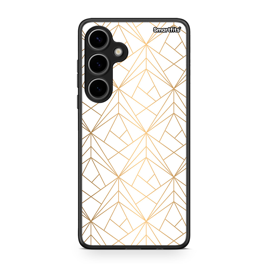 111 - Samsung Galaxy S24 Plus Luxury White Geometric case, cover, bumper