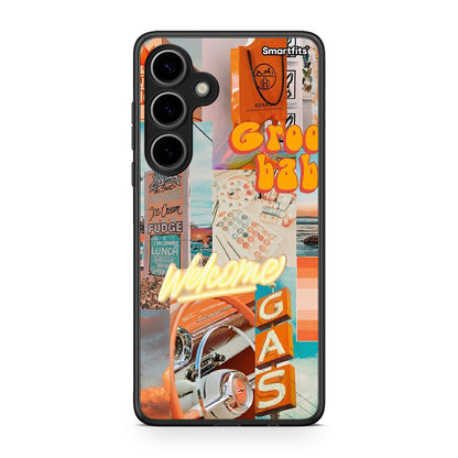 Samsung Galaxy S24 Plus Groovy Babe Θήκη Αγίου Βαλεντίνου από τη Smartfits με σχέδιο στο πίσω μέρος και μαύρο περίβλημα | Smartphone case with colorful back and black bezels by Smartfits