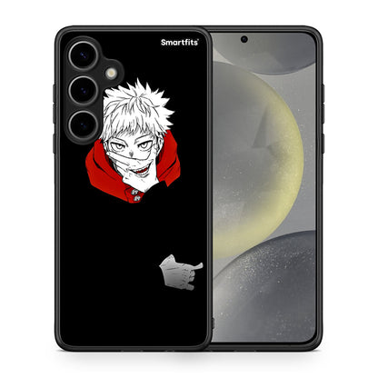 Θήκη Samsung Galaxy S24 Plus Itadori Anime από τη Smartfits με σχέδιο στο πίσω μέρος και μαύρο περίβλημα | Samsung Galaxy S24 Plus Itadori Anime case with colorful back and black bezels