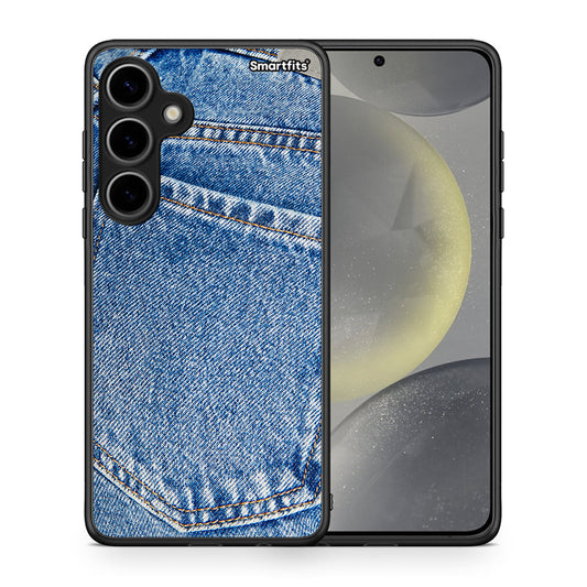 Θήκη Samsung Galaxy S24 Plus Jeans Pocket από τη Smartfits με σχέδιο στο πίσω μέρος και μαύρο περίβλημα | Samsung Galaxy S24 Plus Jeans Pocket case with colorful back and black bezels