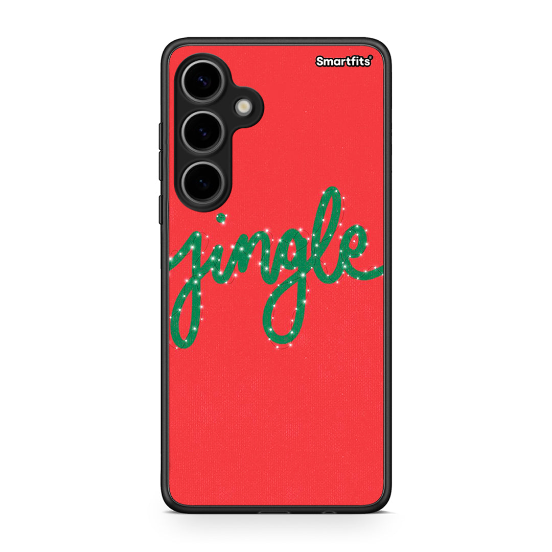Samsung Galaxy S24 Plus Jingle Xmas θήκη από τη Smartfits με σχέδιο στο πίσω μέρος και μαύρο περίβλημα | Smartphone case with colorful back and black bezels by Smartfits