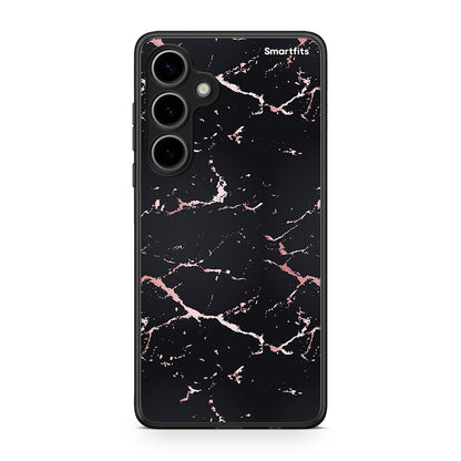 4 - Samsung Galaxy S24 Plus Black Rosegold Marble case, cover, bumper