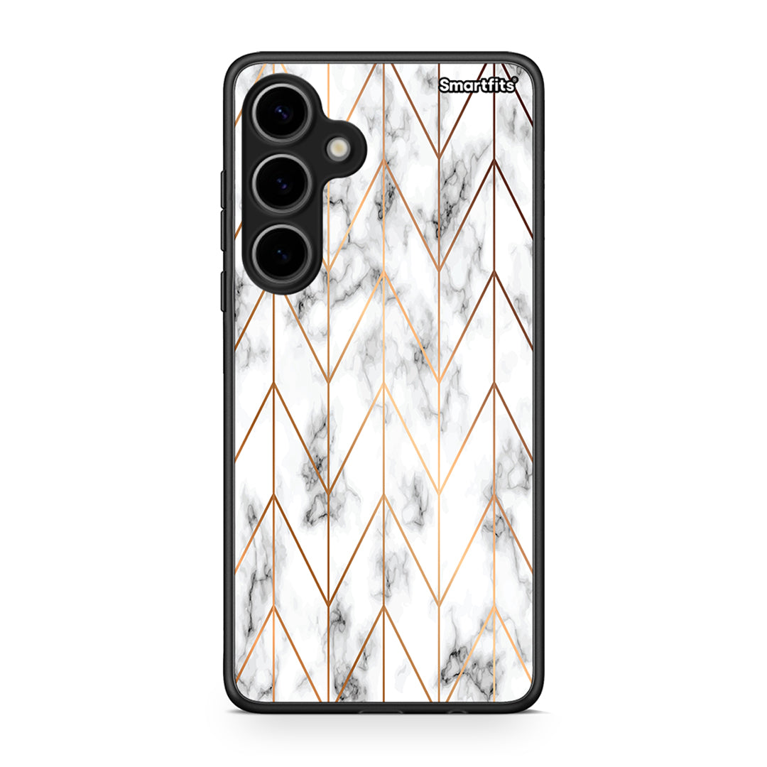 44 - Samsung Galaxy S24 Plus Gold Geometric Marble case, cover, bumper