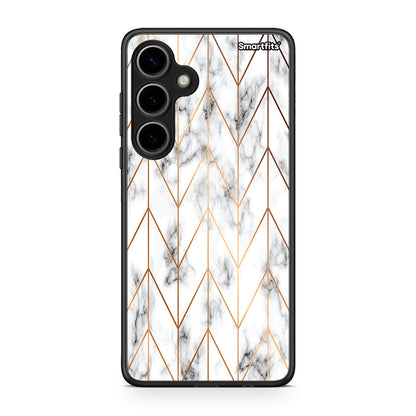 44 - Samsung Galaxy S24 Plus Gold Geometric Marble case, cover, bumper