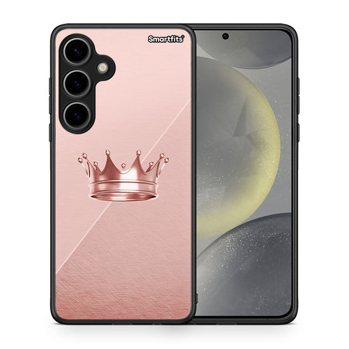 Θήκη Samsung Galaxy S24 Plus Crown Minimal από τη Smartfits με σχέδιο στο πίσω μέρος και μαύρο περίβλημα | Samsung Galaxy S24 Plus Crown Minimal case with colorful back and black bezels