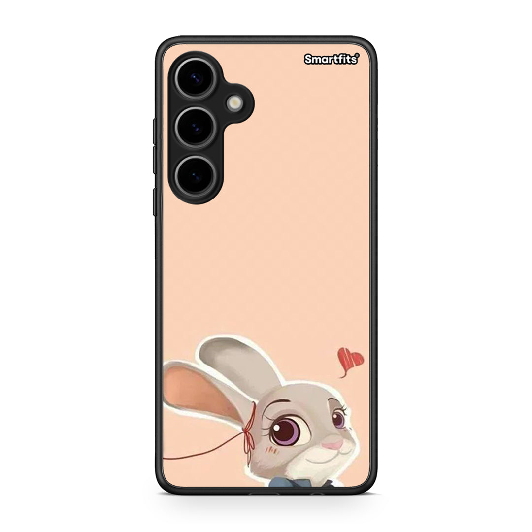 Samsung Galaxy S24 Plus Nick Wilde And Judy Hopps Love 2 θήκη από τη Smartfits με σχέδιο στο πίσω μέρος και μαύρο περίβλημα | Smartphone case with colorful back and black bezels by Smartfits