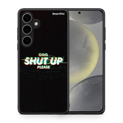 Θήκη Samsung Galaxy S24 Plus OMG ShutUp από τη Smartfits με σχέδιο στο πίσω μέρος και μαύρο περίβλημα | Samsung Galaxy S24 Plus OMG ShutUp case with colorful back and black bezels