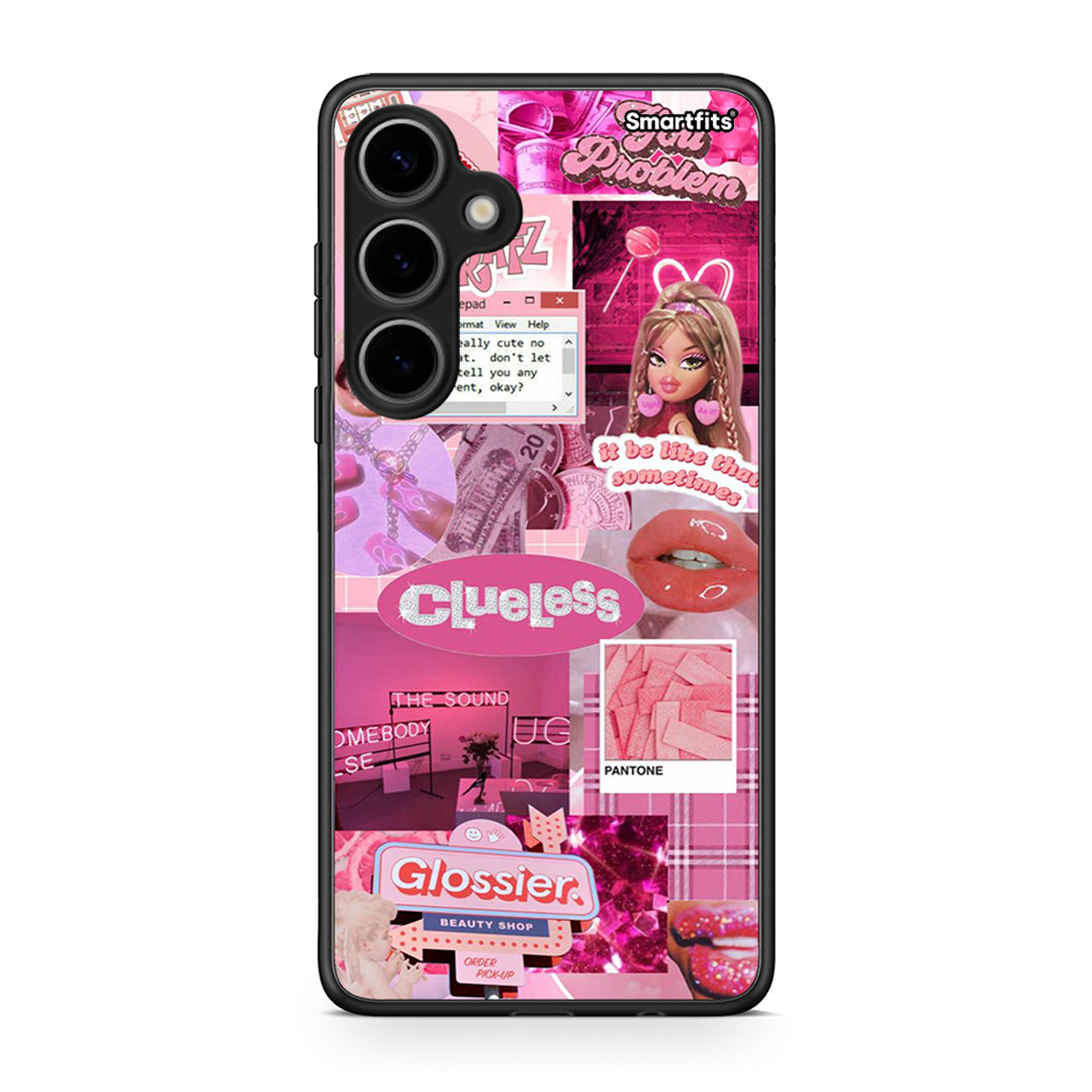 Samsung Galaxy S24 Plus Pink Love Θήκη Αγίου Βαλεντίνου από τη Smartfits με σχέδιο στο πίσω μέρος και μαύρο περίβλημα | Smartphone case with colorful back and black bezels by Smartfits