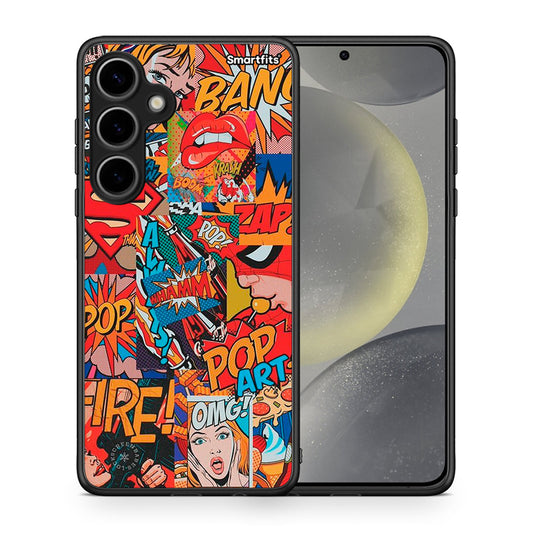 Θήκη Samsung Galaxy S24 Plus PopArt OMG από τη Smartfits με σχέδιο στο πίσω μέρος και μαύρο περίβλημα | Samsung Galaxy S24 Plus PopArt OMG case with colorful back and black bezels