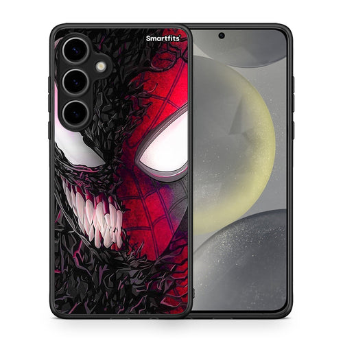 Θήκη Samsung Galaxy S24 Plus SpiderVenom PopArt από τη Smartfits με σχέδιο στο πίσω μέρος και μαύρο περίβλημα | Samsung Galaxy S24 Plus SpiderVenom PopArt case with colorful back and black bezels