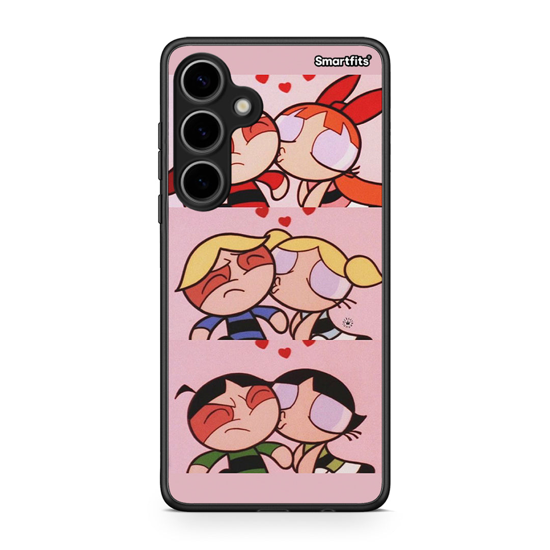 Samsung Galaxy S24 Plus Puff Love Θήκη Αγίου Βαλεντίνου από τη Smartfits με σχέδιο στο πίσω μέρος και μαύρο περίβλημα | Smartphone case with colorful back and black bezels by Smartfits