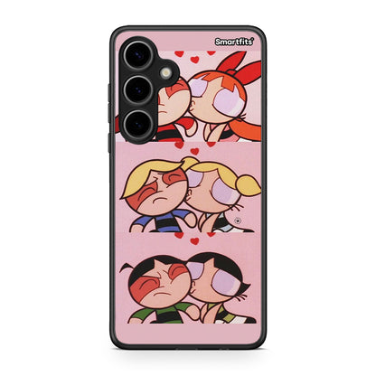 Samsung Galaxy S24 Plus Puff Love Θήκη Αγίου Βαλεντίνου από τη Smartfits με σχέδιο στο πίσω μέρος και μαύρο περίβλημα | Smartphone case with colorful back and black bezels by Smartfits