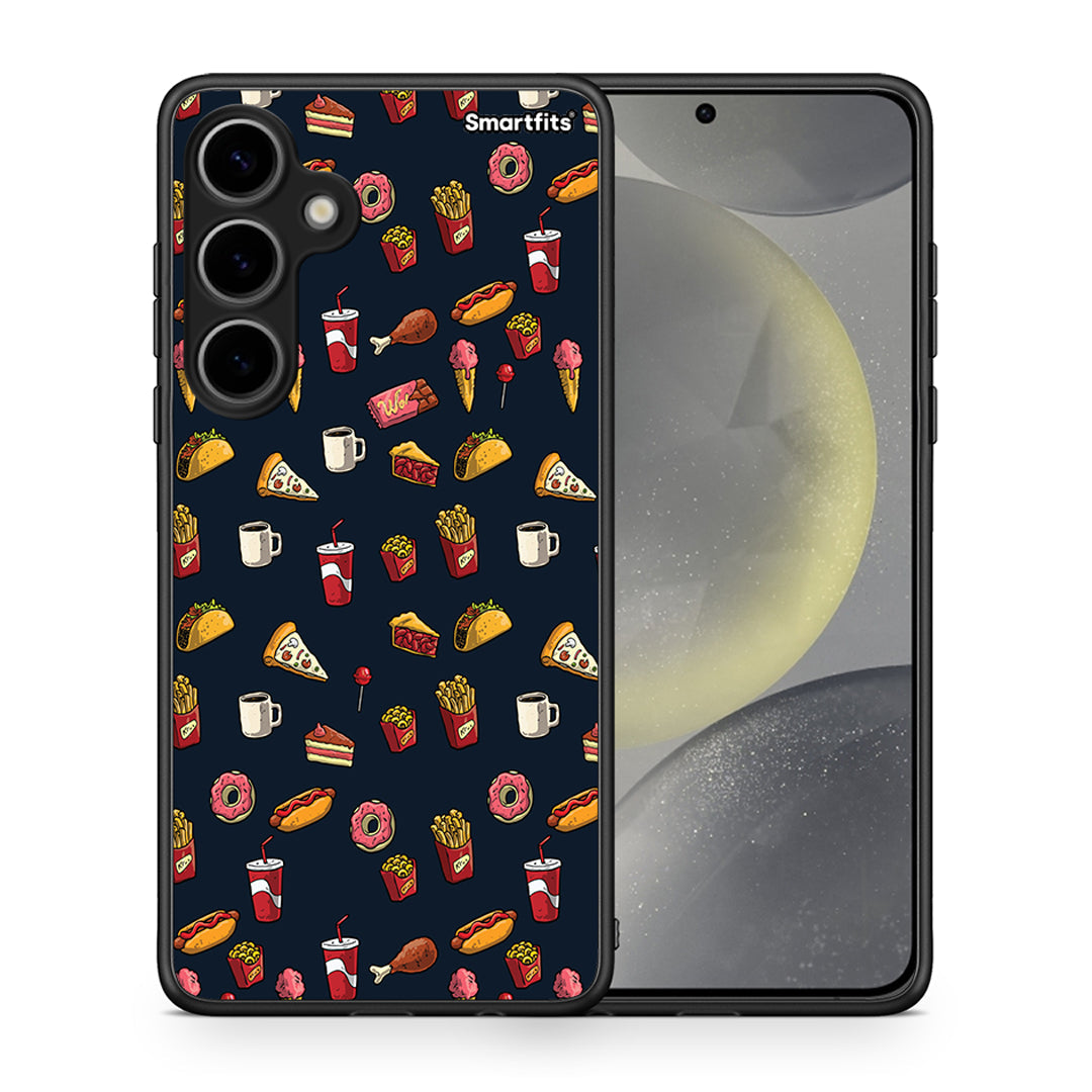Θήκη Samsung Galaxy S24 Plus Hungry Random από τη Smartfits με σχέδιο στο πίσω μέρος και μαύρο περίβλημα | Samsung Galaxy S24 Plus Hungry Random case with colorful back and black bezels