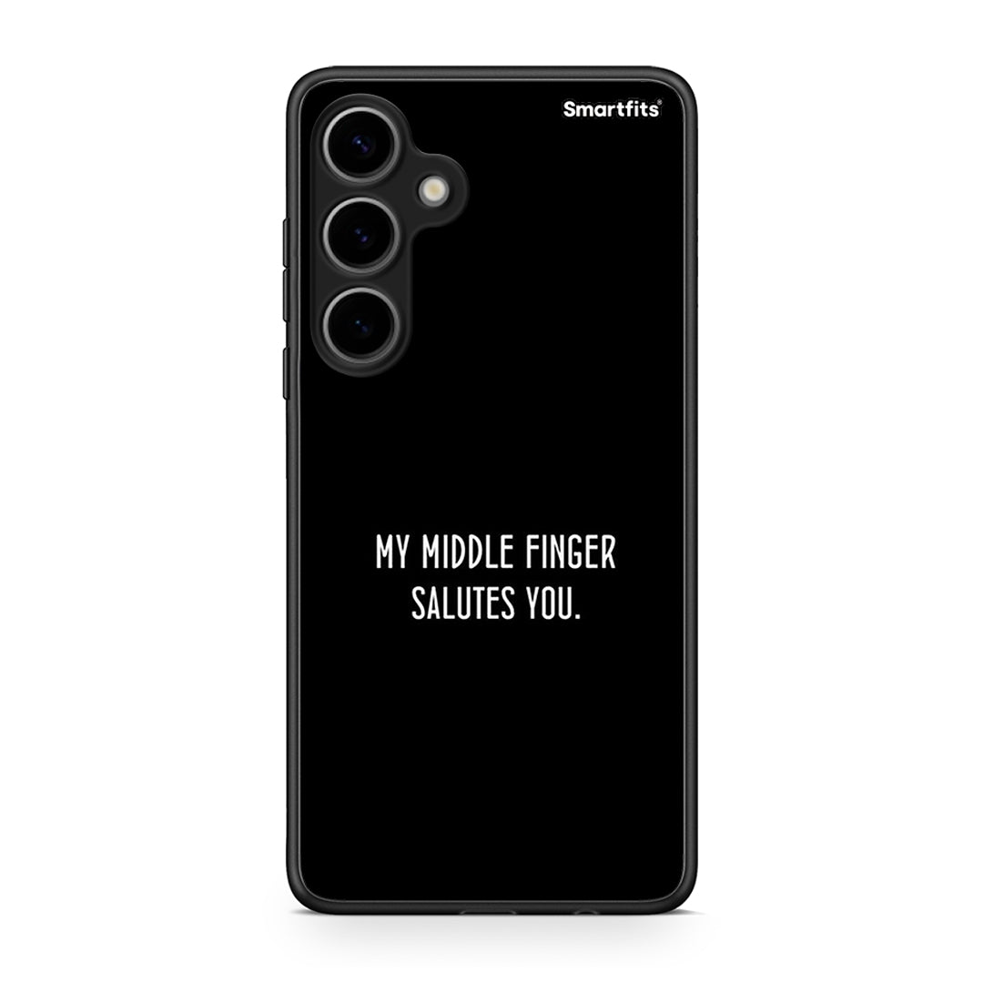 Samsung Galaxy S24 Plus Salute θήκη από τη Smartfits με σχέδιο στο πίσω μέρος και μαύρο περίβλημα | Smartphone case with colorful back and black bezels by Smartfits