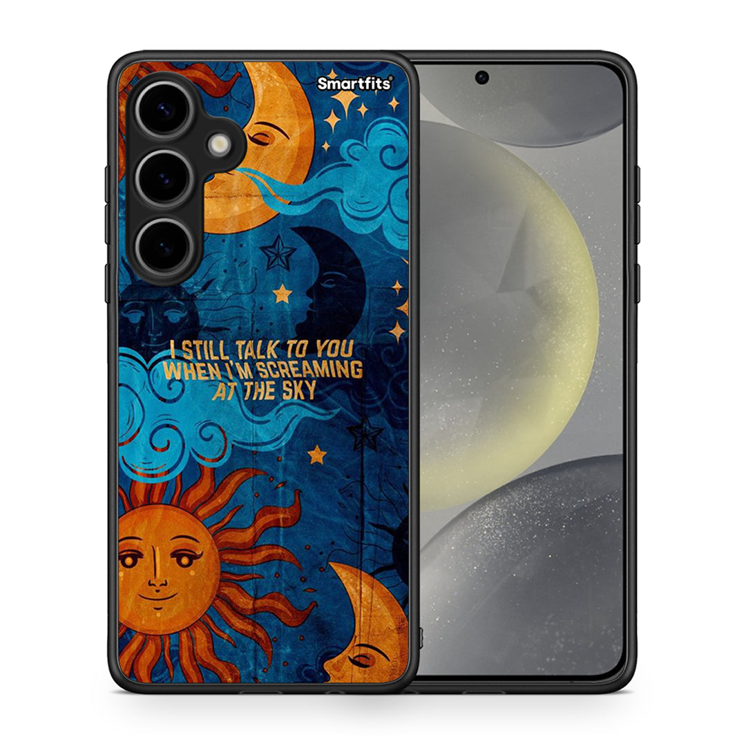Θήκη Samsung Galaxy S24 Plus Screaming Sky από τη Smartfits με σχέδιο στο πίσω μέρος και μαύρο περίβλημα | Samsung Galaxy S24 Plus Screaming Sky case with colorful back and black bezels